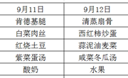 2024-2025学年第一学期第二周菜单